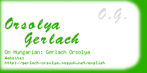 orsolya gerlach business card